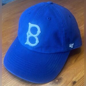 47 Brand Brooklyn Dodgers Throwback MLB Baseball Flex Fit Hat Size Adult Small